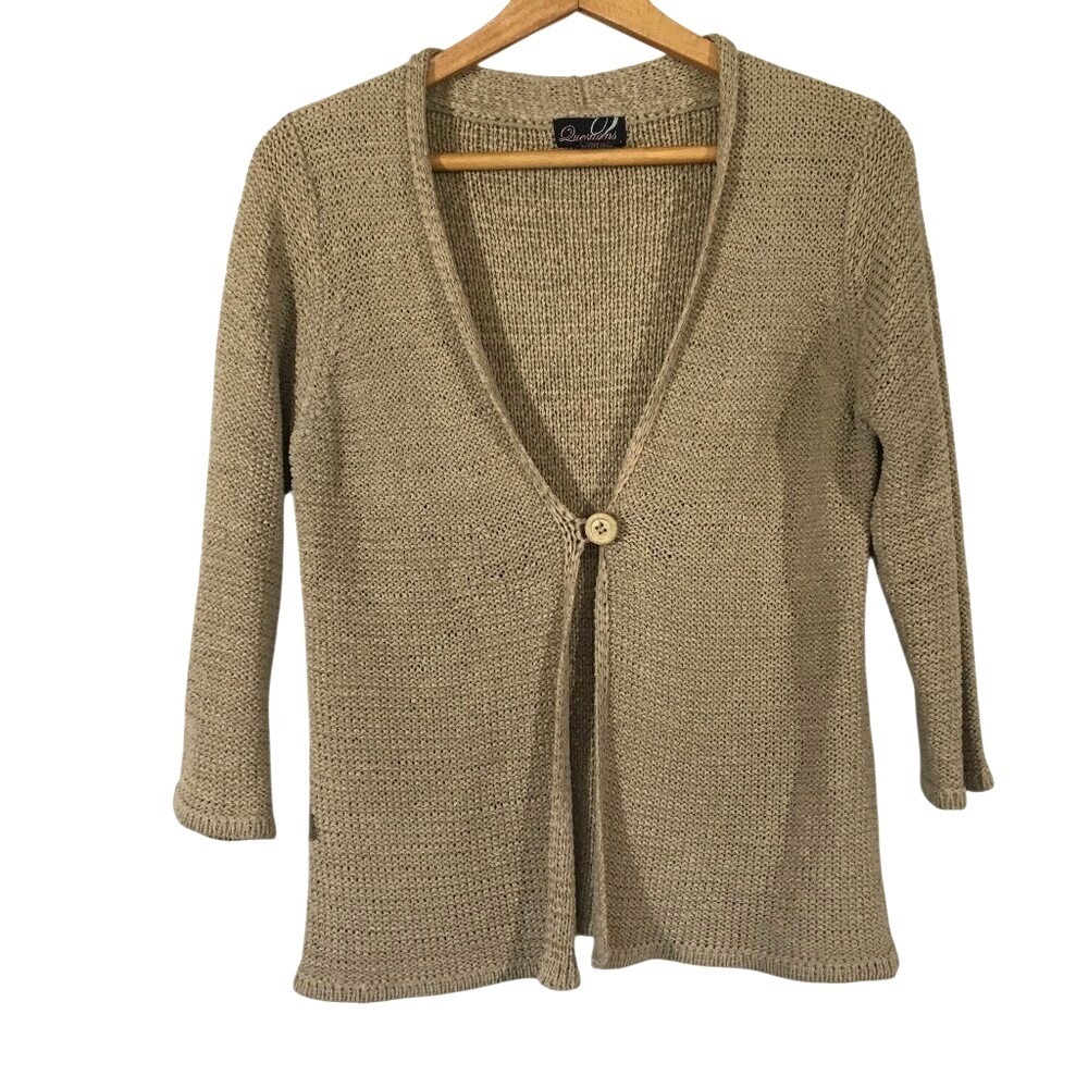 Questions Knit One‎ Button Chunky Knit Cardigan Jacket Size M